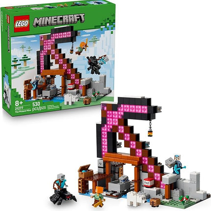 LEGO Minecraft The Pickaxe Mine Kids Toy - Building Set for Boys and Girls - Minecraft Toy for Gaming Fans 8+ - Includes Alex, Miner, and Stray Spider Jockey Minifigure - Birthday Gift Idea - 21277