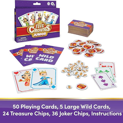 Five Crowns Jr Card Games for Kids – Family Games Night, Card Games for Families, Multi-Player, Screen Free, Travel Games, Playing Cards, Family Activities