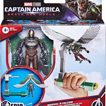 Marvel Epic Hero Series Captain America: Brave New World Falcon Flight Control Action Figure, Super Hero Toys for Kids Ages 4+