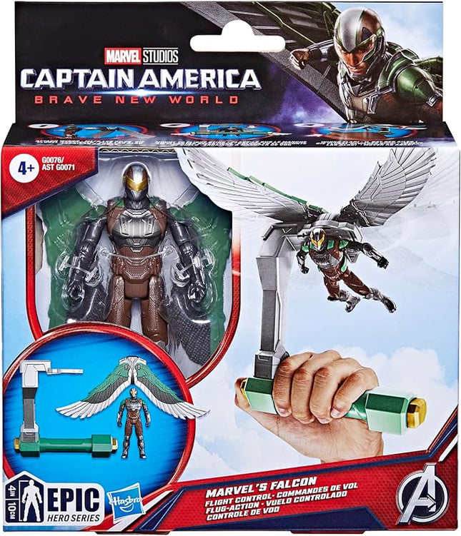 Marvel Epic Hero Series Captain America: Brave New World Falcon Flight Control Action Figure, Super Hero Toys for Kids Ages 4+
