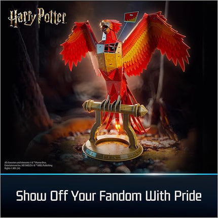 4D Build, Harry Potter Fawkes Phoenix 3D Model Kit with Stand, Harry Potter Collectibles & Desk Décor, Adult Puzzle, Building Toys, 172 Pieces, 3D Puzzles, Gift Ideas for Ages 12 & Up