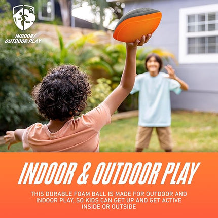 NERF Turbo Jr. Kids Foam Football - Classic Foam Football for Kids - Indoor + Outdoor Soft Foam Ball - Kids Mini Soft Foam Ball - NERF Toy Football for Kids - Easy Throw + Catch Youth Football