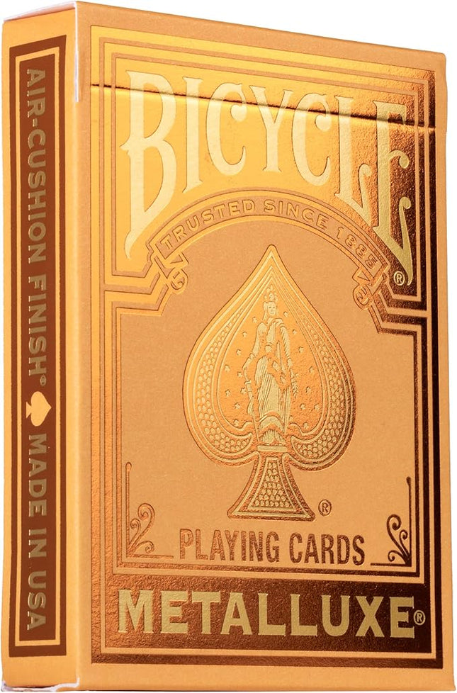 Bicycle Metalluxe Orange Playing Cards - Premium Metal Foil Finish - Poker Size