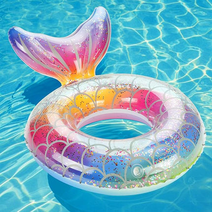 MoKo Inflatable Swimming Ring, Cute Pool Float Tube Decorations Swim Tubes Outdoor Pool Beach Water Floats Party Supplies Floaties