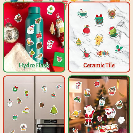 Benresive Reusable Sticker Book for Toddlers 2-4 Years, Fun Travel Stickers for Kids, Waterproof Sticker Books for Toddlers 1-3, Crafts Activities for Todddlers 1-3 2-4 3-5 - Christmas