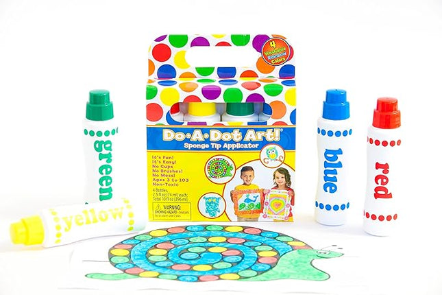 Do A Dot Art! Set of 4 Pack Rainbow Washable Dot Paint Markers for Kids and Toddlers, The Original Dot Markerm Made in the USA