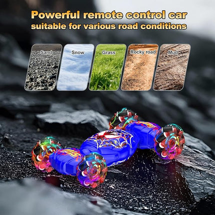 Remote Control Car, Gesture Sensing RC Stunt Car, 4WD Transform Off-Road Vehicle for 360° Rotation & Drift, 2.4GHz Hand Controlled Twister Cars, RC Cars Toys for Kids Boys Girls Birthday Gift Age 6-12