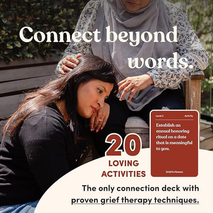Grief is Human | Family & Friends Conversation Cards for Grieving | 70 Cards to Help You Process The Journey of Loss | Therapy for Adults