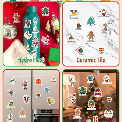 Benresive Reusable Sticker Books for Kids 2-4, Sticker Books for Toddlers 1-3 2-4, Toddler Travel Toys Activities Crafts Gifts - Christmas