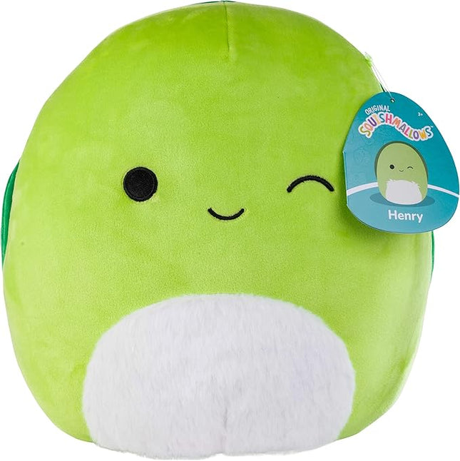 Squishmallows Original 10-Inch Henry The Turtle - Official Jazwares Plush - Collectible Soft & Squishy Turtle Stuffed Animal Toy - Add to Your Squad - Gift for Kids, Girls & Boys