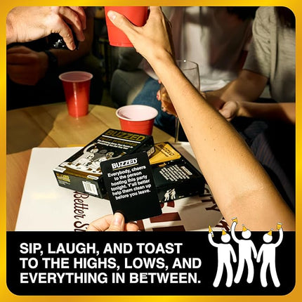 Buzzed Year Wrapped by Relatable – New Years Drinking Games That Elevate Your Holiday Party, Humorous and Conversational Games for Adults That Create a Memorable Experience