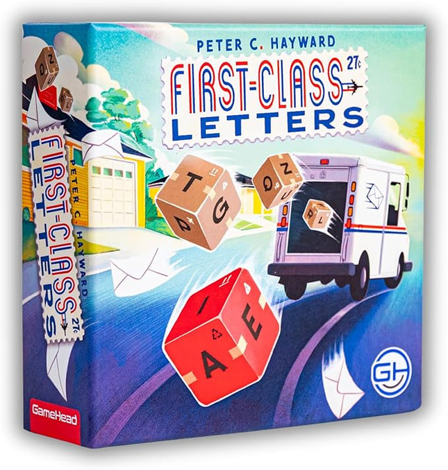 GameHead First-Class Letters, Roll & Write Word Game for Families and Parties, Ages 8+, 1-100 Players, Fast Paced 20 Minute Play Time, Fun and Travel Friendly