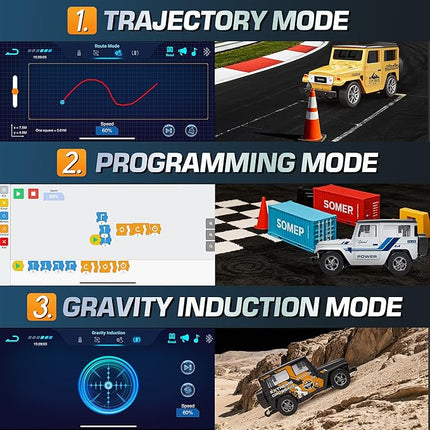 MOONTOY 1:64 Scale Mini Alloy Romote Control Car with LED Lights, 2.4Ghz Remote and App Control Toy Car, 3-Speed Adjustment Pocket Toy Car for Kids 4-8 Years and Adults (Pink)