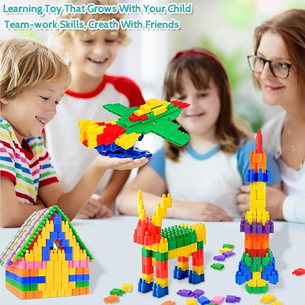 FUBAODA Kids 600pcs Set Building Blocks Construction Toy - Learning Playset STEM Educational Kit Child Branin Development Preschool Kindergarten Toy