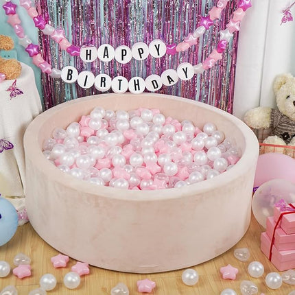 STARBOLO Star Ball Pit Balls for Toddlers -100pcs Phthalate Free BPA Free Non-Toxic Crush Proof Play Balls Play Tent Pool Playhouse Playpen Party Decoration.