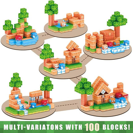 100PCS Magnetic Blocks,STEM Building Toys for Boys Girls 3+,Toddler Sensory Constructions Stacking Magnet Blocks,Christmas Birthday Gifts for Boys Girls Age 4 5 6 7 8 9 10