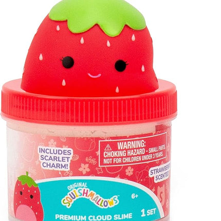 Original Squishmallows Scarlet Premium Cloud Slime - Limited Release, Strawberry Scent, 8 oz. Jar