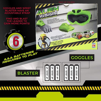 Fotorama Alien Vision Shooting Game, Goggles and Wrist Blaster Toy, Indoor and Outdoor Play, Hand Eye Coordination, Gifts for Kids Ages 5 & Up