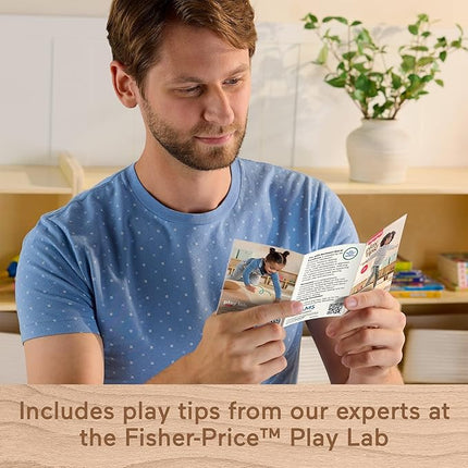 Fisher-Price Wood Montessori Toy Rockin' Balance Board, American Montessori Society Seal of Excellence, 31.7-Inch Wooden Motor Skills Learning Activity for Kids Ages 3+ Years(Amazon Exclusive)