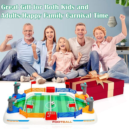 COUOMOXA Soccer Board Game for Kids: Mini Foosball Table Game - Interaction Soccer Toys for 3 4 5 6 7 8-12 Year Old Indoor Family Playroom Party - Perfect Birthday Sports Gift for Boys Girls