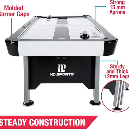 MD Sports Air Hockey Table with Arcade Electronic Scorer, Perfect for Family Game Rooms