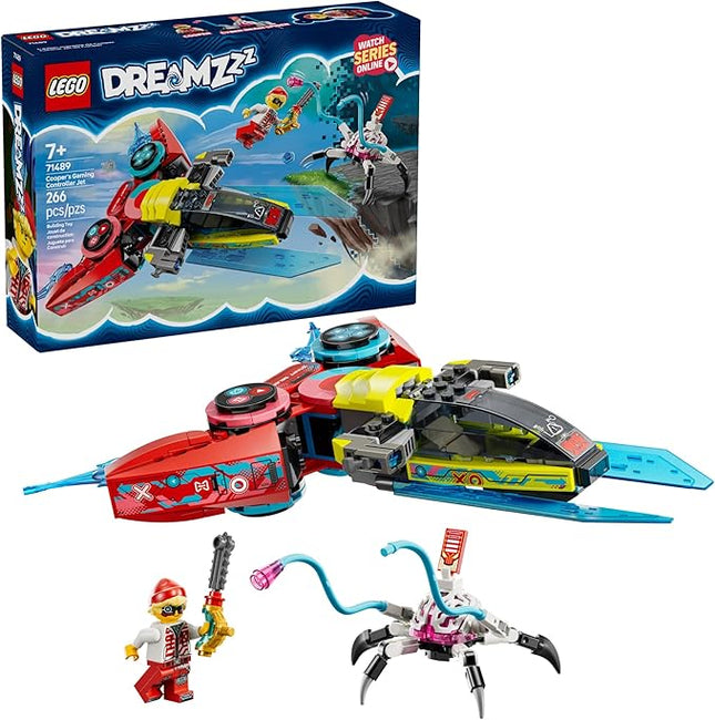 LEGO DREAMZzz Cooper's Gaming Controller Jet Toy - Building Toy Set for Kids, Boys and Girls, Ages 7+ - with 2 Build Options and 1 Minifigure - Gift Idea for Birthdays - 71489