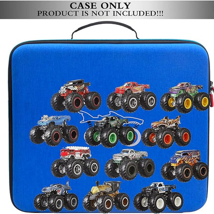 Hard EVA Protective Carrying Storage Case For HOT WHEELS Monster Trucks,Monster Jam 1:64 Scale Die-Cast Ultimate Chaos 12 Pack Vehicles