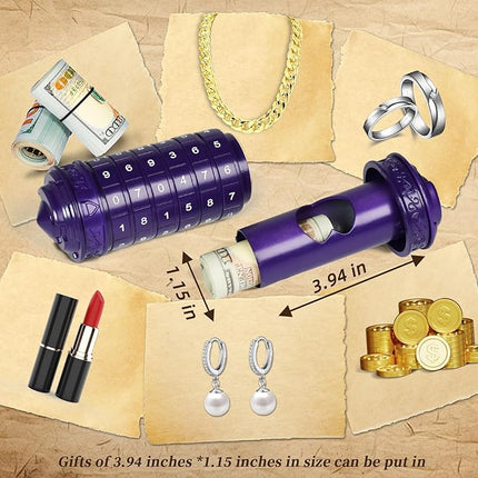 Da Vinci Code Numeric Cryptex Money Puzzle Box for Cash Gift, Jewelry Box with Hidden Compartment, Unique Puzzle Gift for Adults Brain Teaser Valentine’s Day Wedding & Anniversary Present