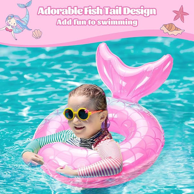 MoKo Inflatable Swimming Ring, Cute Pool Float Tube Decorations Swim Tubes Outdoor Pool Beach Water Floats Party Supplies Floaties