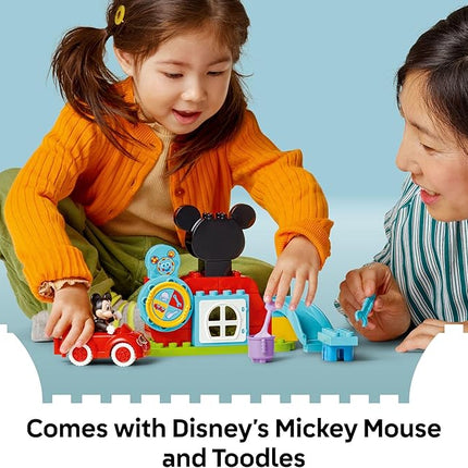 LEGO DUPLO Disney Mickey Mouse Clubhouse & Car Building Kit - Color Sorting Sensory Toy with Spinning Wheel - Toy for Toddlers, Girls, and Boys, Ages 2+ - Birthday Gift for Preschoolers - 10454