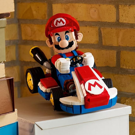 LEGO Super Mario: Mario Kart – Mario & Standard Kart Building Set for Adults - DIY Book Shelf & Room Decor for Men & Women, Ages 18+ - Birthday Gift Idea for Adult Gamers - 72037