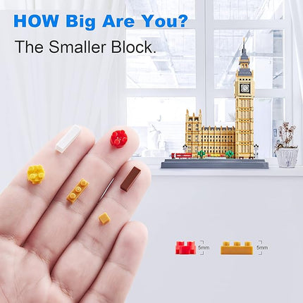 YaJie Big Ben Architecture Model Building Block Sets (6473PCS) - World Famous Architectural Model Toys Present for Kid Age of 14+ and Adult
