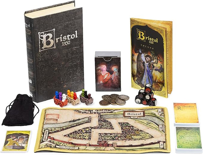 Bristol 1350 Board Game of Strategy Deluxe Version, Deceit, and Luck for 1-9 Players
