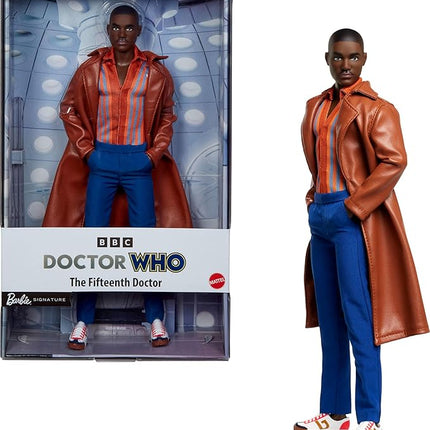 Barbie The Fifteenth Doctor Doll, Dr. Who Collectible Inspired by The Series’ 14th Season with Doll Stand & Certificate of Authenticity