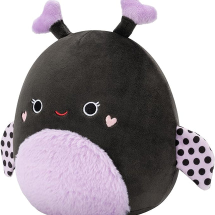 Squishmallows Original 8in Citlalli The Black and Purple Ladybug with Heart Antennae – Official Jazwares Valentine Plush (Little)