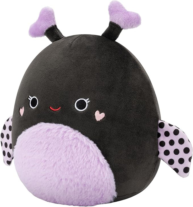 Squishmallows Original 8in Citlalli The Black and Purple Ladybug with Heart Antennae – Official Jazwares Valentine Plush (Little)