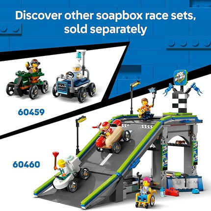 LEGO City Pizza vs. Fire Truck Race Car Pack Toy - Building Toy for Kids, Boys and Girls, Ages 5+ - Gift for Birthdays and Holidays - Includes Chef and Firefighter Minifigures - 60458