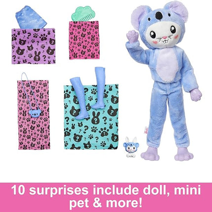 Barbie Cutie Reveal Doll & Accessories with Animal Costume & 10 Surprises Including Color Change, Bunny as a Koala in Costume-Themed Series