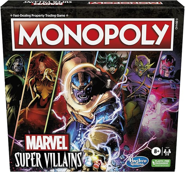 Monopoly: Marvel Super Villains Edition Board Game for Families and Kids Ages 8 and Up, Marvel Game for 2-6 Players