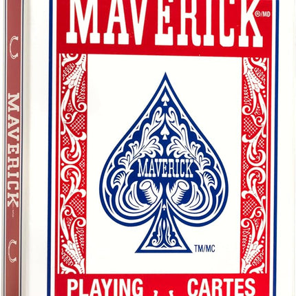 Maverick Playing Cards 12 Pack, Standard Index, Red and Blue Decks, Bulk Playing Cards for Poker, Card Games, and Family Game Night