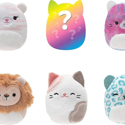 Squishville by Original Squishmallows Purr-FECT Squad Plush - Six 2-Inch Squishmallows Including Eloise, Karina, Ramon, Pooja, and Toni - Toys for Kids