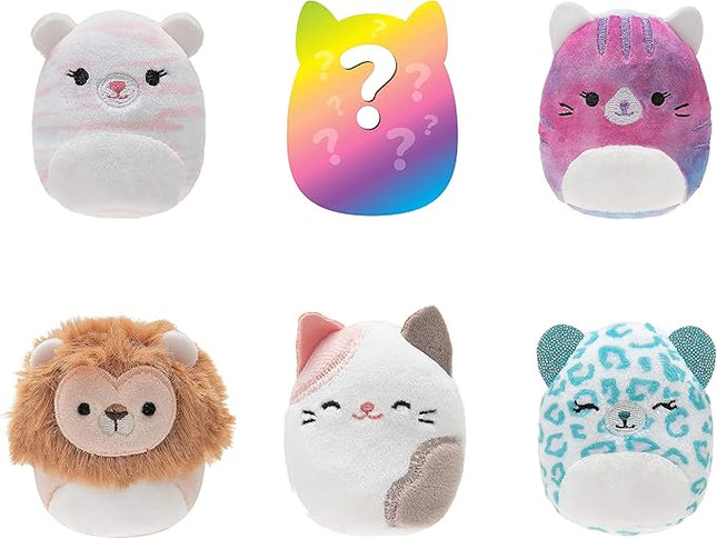Squishville by Original Squishmallows Purr-FECT Squad Plush - Six 2-Inch Squishmallows Including Eloise, Karina, Ramon, Pooja, and Toni - Toys for Kids