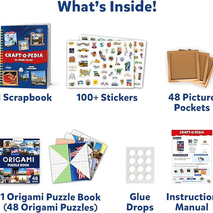 Skillmatics Scrapbooking Kit & Origami Puzzle Book - DIY Folding Brain Teasers, STEM Learning & Travel Toy with 48 Puzzles, Educational Gifts for Girls & Boys Ages 7, 8, 9, 10 & Up