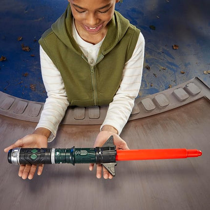 STAR WARS Lightsaber Forge Kyber Core Baylan Skoll, Officially Licensed Orange Customizable Lightsaber, Toys for 4 Year Old Boys and Girls