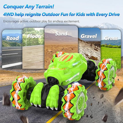 Hand Gesture Sensing RC Stunt Car Toys for 6-12 yr Boys&Girls - Easter Christmas Birthday Gifts, 2.4Ghz Remote Control Twist Car Toys Gifts for Kids 6 7 8 9 10 11 12 Year Old