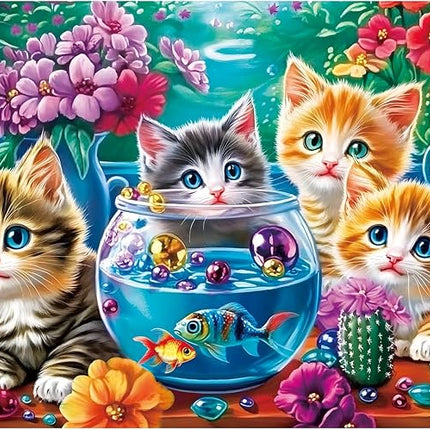 300 Pieces Puzzles for Adults,Unique Fun Cats Jigsaw Puzzles 300 Pieces for Adults Kids Seniors,Animal Pet Lover Puzzle for Kids Ages 8-10 10-12,Challenging Puzzles Perfect for Game Nights,20.5*15 In