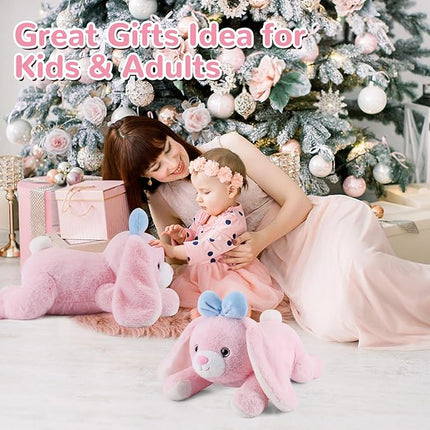 Bunny Weighted Stuffed Animals - 12 Inch 1.0 Pounds Weighted Plushies Rabbit - Small Plush Bunny Stuffed Animals Pillow - Cute Plush Toys Gifts for Kids & Adults