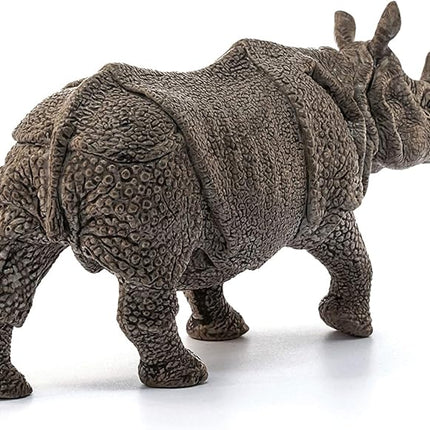 Schleich Wild Life, Animal Figurine, Animal Toys for Boys and Girls 3-8 Years Old, Indian Rhinoceros, Ages 3+
