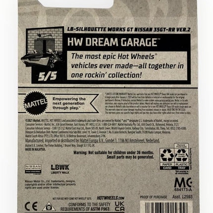 Hot Wheels 2022 - LB-Silhouette Works GT Nissan 35GT-RR Ver.2 - White - HW Dream Garage 5/5 - 154/250