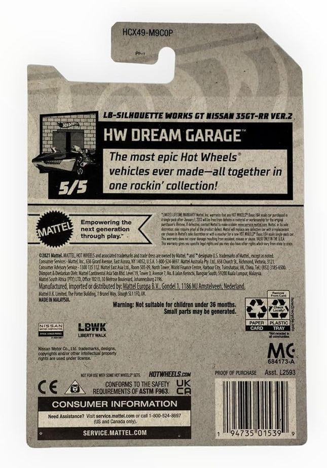 Hot Wheels 2022 - LB-Silhouette Works GT Nissan 35GT-RR Ver.2 - White - HW Dream Garage 5/5 - 154/250